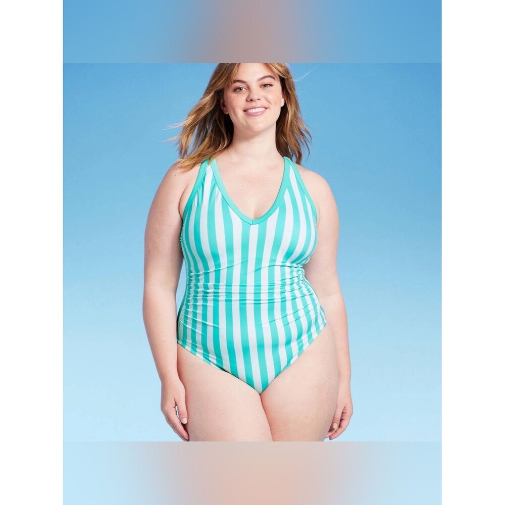 Kona Sol Striped One Piece Swim